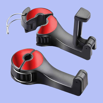 Car Seat Back Hooks with Phone Holder (Pack of 2)